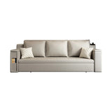 82.7" Convertible Bed Full Sleeper Sofa Leathaire Upholstered Storage Sofa