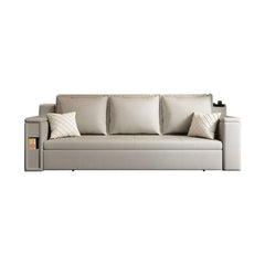 82.7" convertible sofa bed with leathaire upholstery, a stylish and practical addition to your home