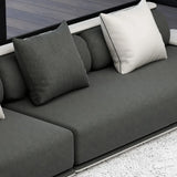 112" Cotton & Linen Upholstered Sofa Modern Corner Sectional Sofa LShaped