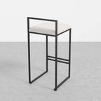 Trendy White Velvet High Counter Stools Set of 2 with Back & Footrest for Contemporary Kitchen or Bar Area