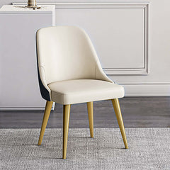 PU Leather Upholstered Dining Room Chair with Gold Leg