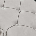 Sophisticated gray velvet bench with gold legs for luxurious interiors