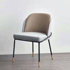 Linen upholstered armchair set in modern gray for dining