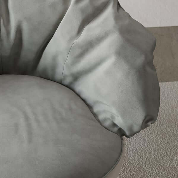 Gray & Beige Velvet & PU leather Accent Chair for Modern Living Spaces