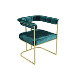 Pink Velvet Upholstered Armchair Gold Accent Chair