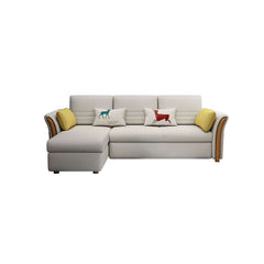 Elegant 90.6 inch LeathAire sleeper sofa with built-in storage compartment