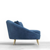 Modern 63" Pink Velvet Curved Sofa Gold Metal Toss Pillow Included
