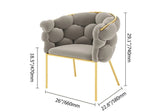 Gray Nordic Accent Chair Velvet Upholstery Chair Tufted Chair
