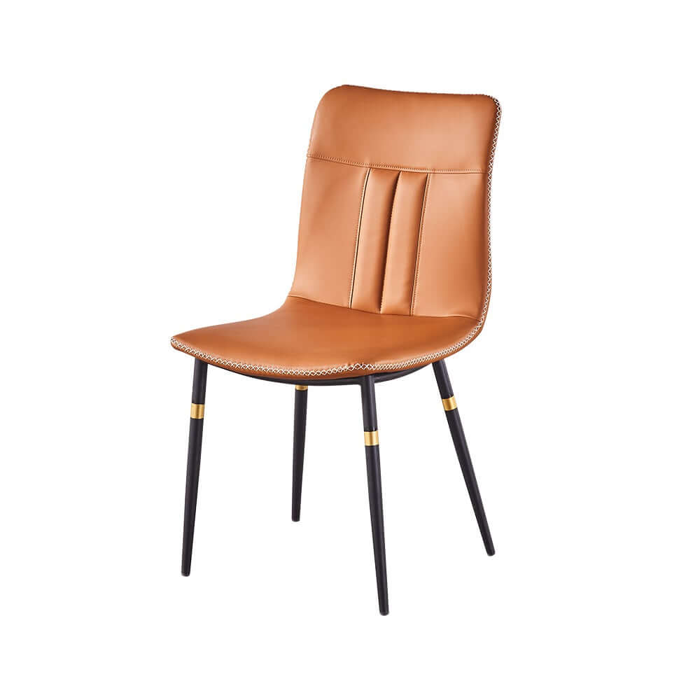 2-pack modern dining chairs featuring high back and leather upholstery
