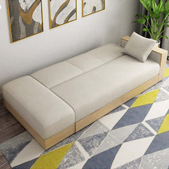 Contemporary Gray Sofa Bed with Storage