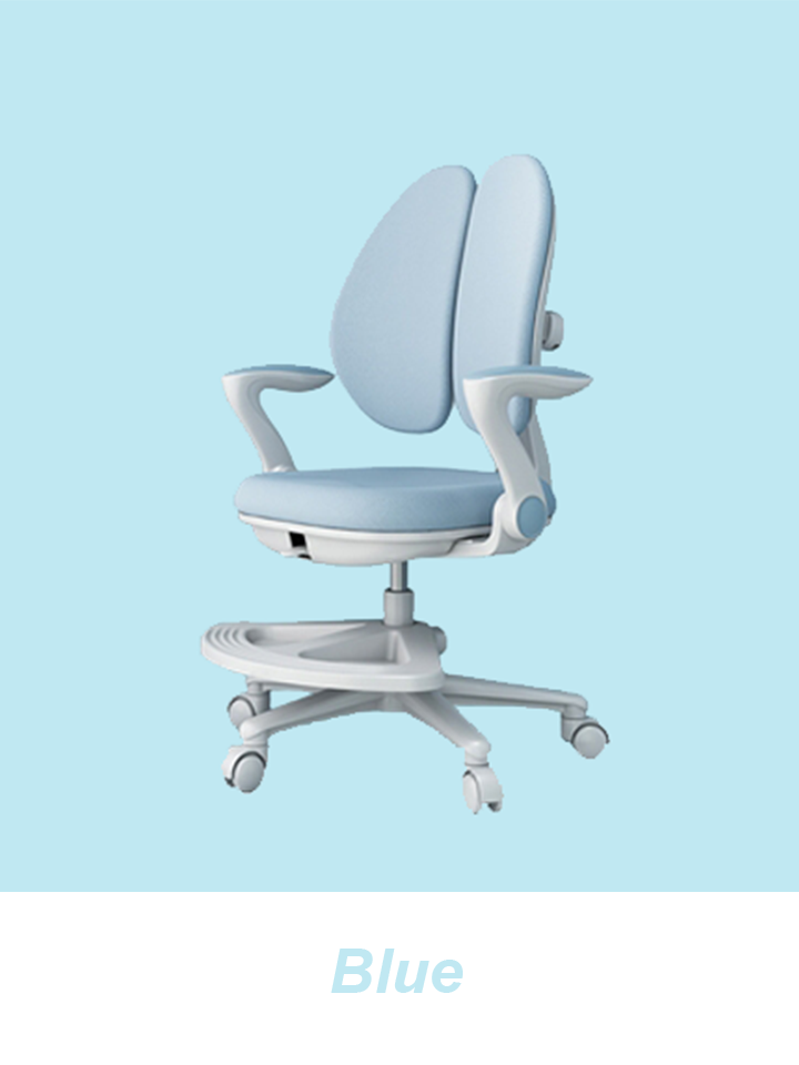 Silla de oficina con corrección de postura sentada con pedal  extraíble para el cuerpo del niño en crecimiento, silla de escritorio  ajustable en altura, silla ergonómica de aprendizaje para niños, silla