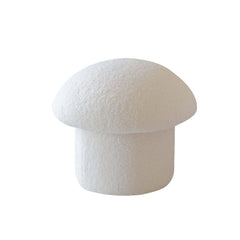 Cute upholstered mushroom-shaped ottoman stool for decor