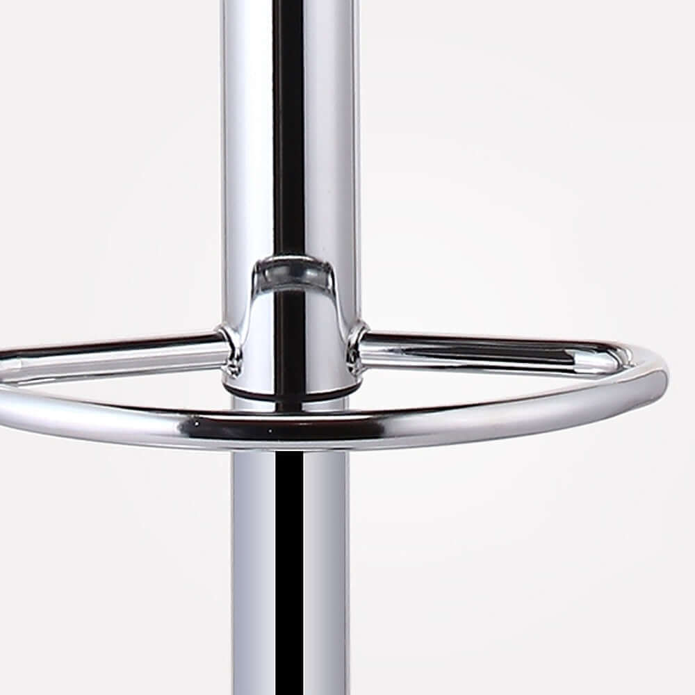 Contemporary 30.3" bar chair in white PU leather - comfortable and attractive addition to bars