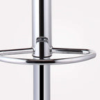 Contemporary 30.3" bar chair in white PU leather - comfortable and attractive addition to bars