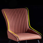 Modern Upholstered Gray Dining Chair Set of 2 with Padded Seats