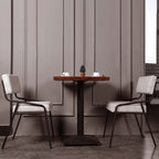 Pair of industrial upholstered dining chairs in white PU leather for contemporary dining room decor