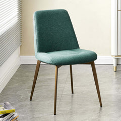 Stylish modern green upholstered dining chair duo ideal for trendy dining room decor