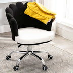 Elegant beige swivel chair with velvet upholstery