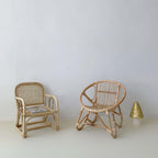 Small Rattan Children's Chair for Playroom or Bedroom Decor