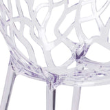 Keeney King Louis Back Stacking Side Chair in Clear