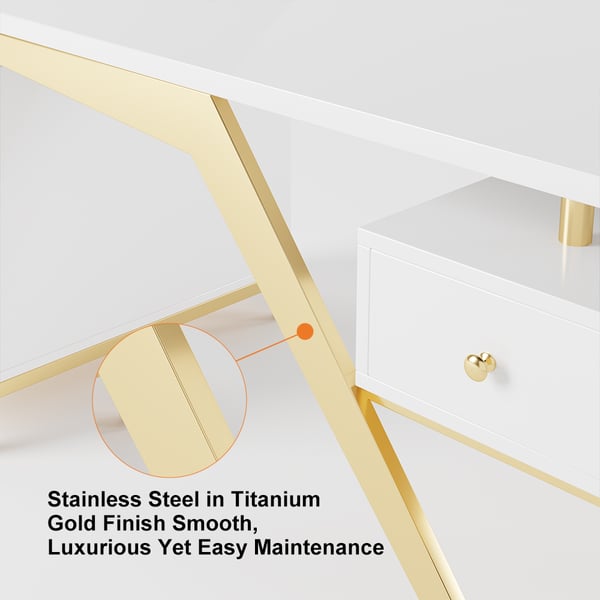 Black modern wooden executive writing desk and chair set for home office, 71 inches