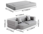 79 inch Modern Folding Sofa Bed LeathAire Upholstered Full Sleeper with Comfortable Cushions and Sturdy Frame