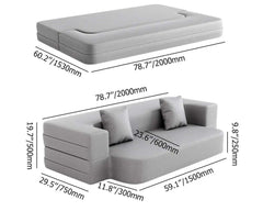 79 inch Modern Folding Sofa Bed LeathAire Upholstered Full Sleeper with Comfortable Cushions and Sturdy Frame