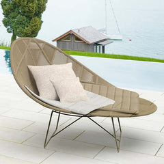 Woven Rattan Patio Chaise Lounge with Cushion Pillow for Outdoor Relaxation