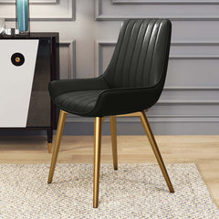 Modern dining chairs with high back and comfortable PU leather seat