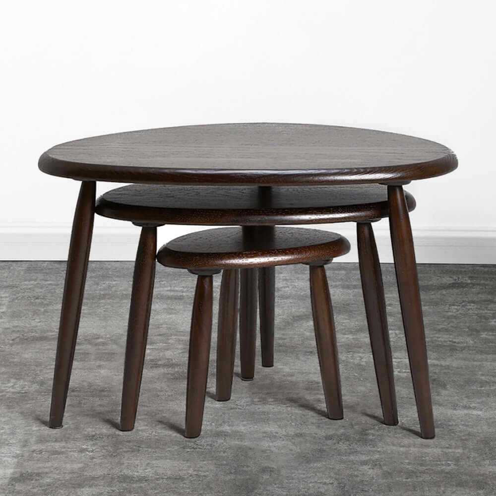 Modern and stylish set of 3 black coffee tables for living room decor Hauptbild