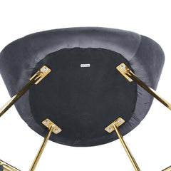 Elegant 19.7 inch wide papasan chair upholstered in luxurious velvet fabric