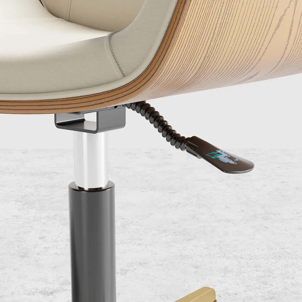 Comfortable upholstered black leather home office chair