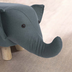 Durable elephant ottoman leathaire upholstered solid wood stool furniture