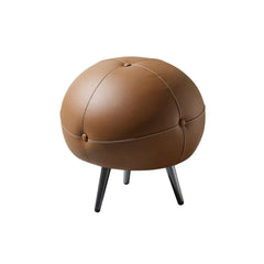 Contemporary brown ottoman with buttoned details, perfect for adding a touch of sophistication to your home