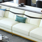 Large 4seater sofa with modern design and durable stainless steel frame