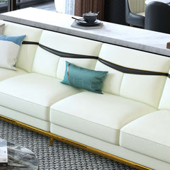 Large 4seater sofa with modern design and durable stainless steel frame