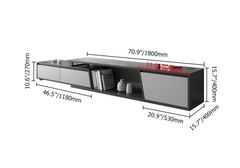 Contemporary gray 3-drawer TV stand and lift-top coffee table set