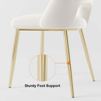 Chic black dining chair set of 2 with hollow back and luxurious gold-finished legs