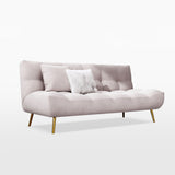 71" Pink Sleeper Sofa Bed Convertible Sofa Couch Velvet Upholstery