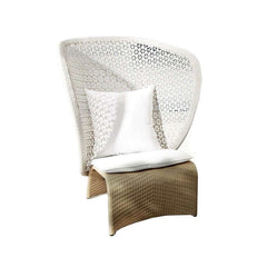 White Cushion Pillow for Hofer Rattan Wingback Chair