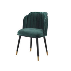 Elegant Green Velvet Dining Chairs for Dining Room, Comfortable Armchair Set of 2