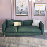 70.9" Modern LeathAire 3Seater Sofa in Green Upholstered with Stainless Steel Base