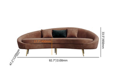 Pink velvet sofa with gold metal frame and toss pillow, modern design furniture