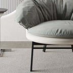 Stylish Gray & Beige Cloud Chair with Cushioned Seat