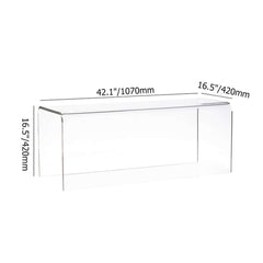 Modern clear acrylic backless bench, 42.1 inch for stylish entryways