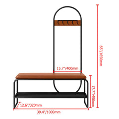 Functional 39.4-inch Mudroom Storage Coat Rack with Bench - Keep Your Entryway Clutter-Free