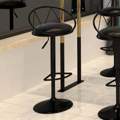 Elegant Adjustable Height Bar Stools Set of 2 with 360-Degree Swivel