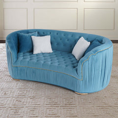 83-inch luxurious modern sofa in blue velvet