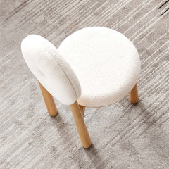 Fashionable white boucle sherpa side chair