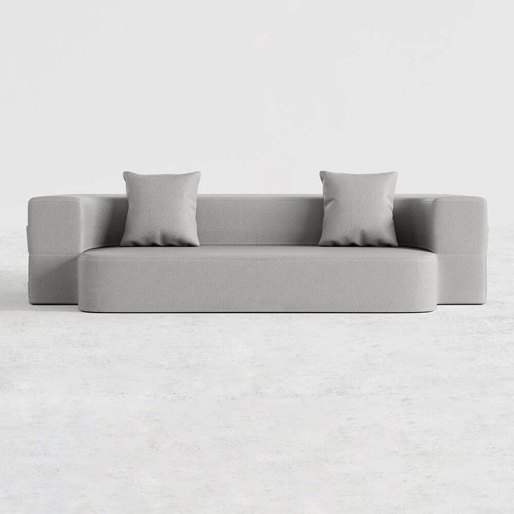 Stylish 79 inch Modern Folding Sofa Bed LeathAire Upholstered Full Sleeper with Convertible Design and Easy Assembly